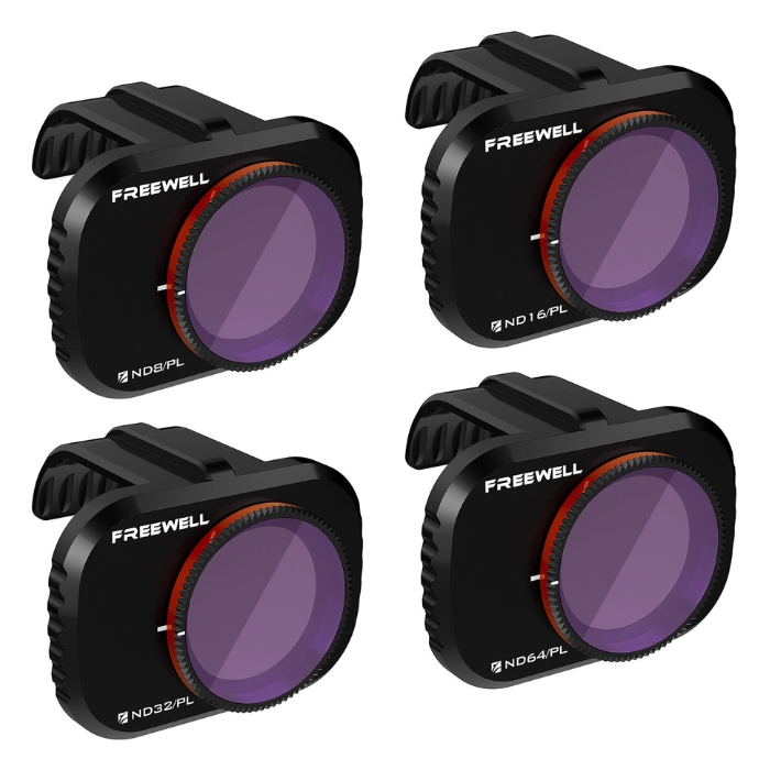 Filtros ND Freewell Bright Day para Drone DJI Mini/Mini 2 ND8/ND16/ND32/ND64 (4-Pack)