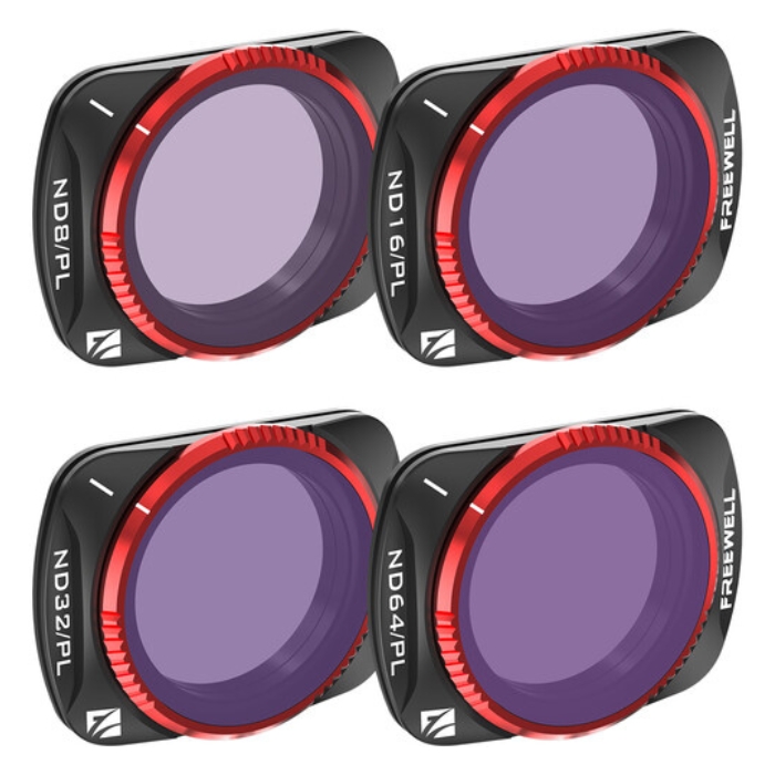 Filtros PL Freewell Bright Day para Cámara DJI Osmo Pocket 3 ND8/ND16/ND32/ND64 (4-Pack)
